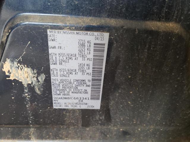 5N1AR2MN9FC663341 Nissan Pathfinder S