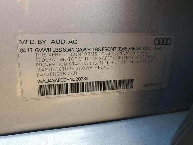 2017 AUDI A8 L QUATT - WAU43AFD0HN020284