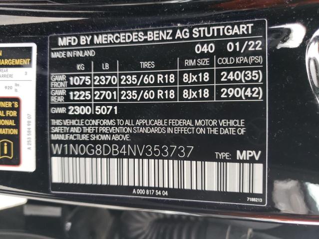 W1N0G8DB4NV353737 Mercedes-Benz GLC 300