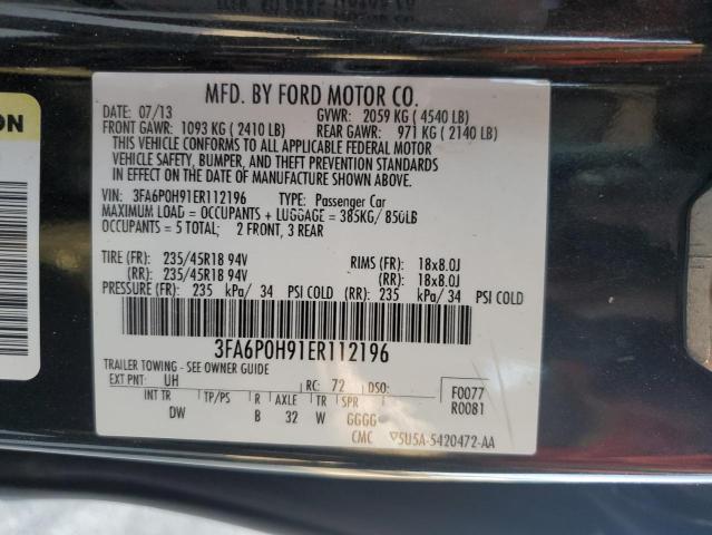 3FA6P0H91ER112196 Ford FUSION SE