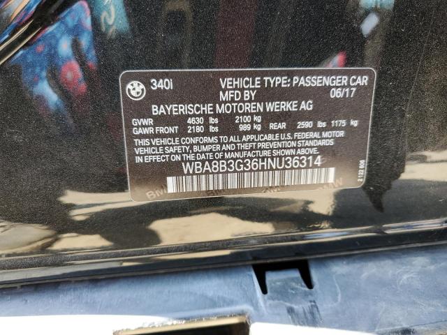 WBA8B3G36HNU36314 BMW 340 I