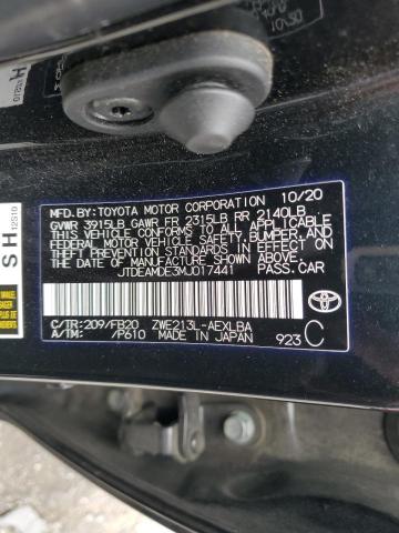 JTDEAMDE3MJ017441 Toyota COROLLA LE