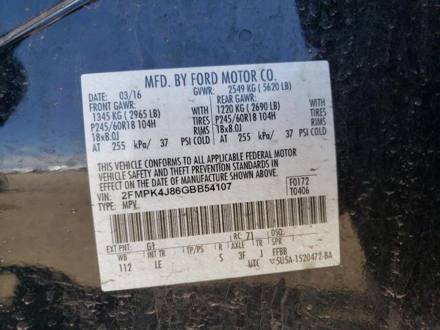 2FMPK4J86GBB54107 Ford EDGE SEL