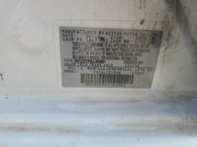 3N1CE2CP8JL365861 Nissan Versa Note S