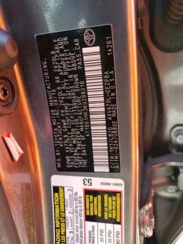 4T1B61HK3KU299316 Toyota CAMRY XSE