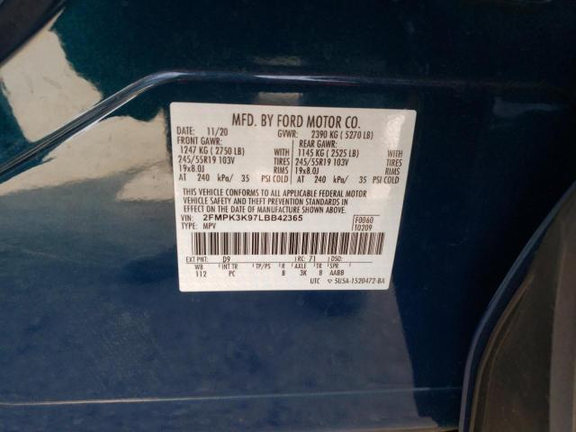 2FMPK3K97LBB42365 Ford Edge Titanium