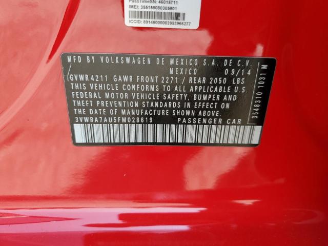 2015 VOLKSWAGEN GOLF TDI 3VWRA7AU5FM028619