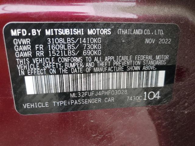  MITSUBISHI MIRAGE 2023 Фиолетовый