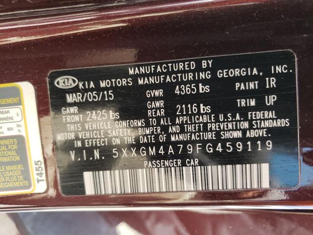 5XXGM4A79FG459119 KIA Optima Lx