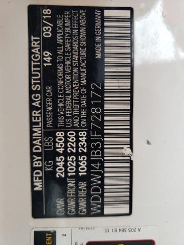 WDDWJ4JB3JF728172 Mercedes-Benz C 300