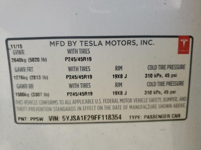 5YJSA1E29FF118354 Tesla MODEL S