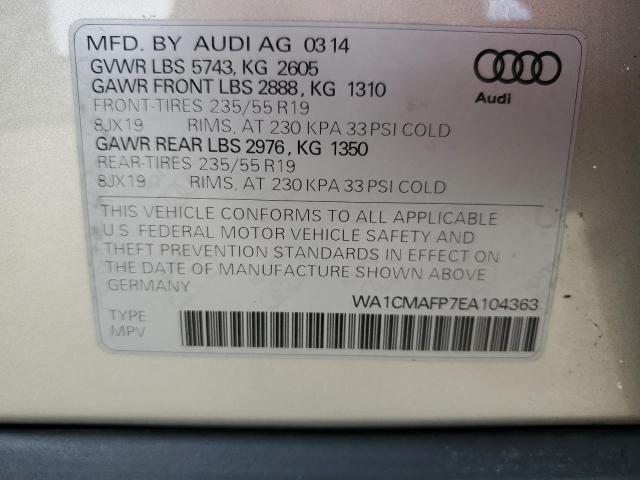 VIN WA1CMAFP7EA104363 2014 Audi Q5, Tdi Premium Plus no.13