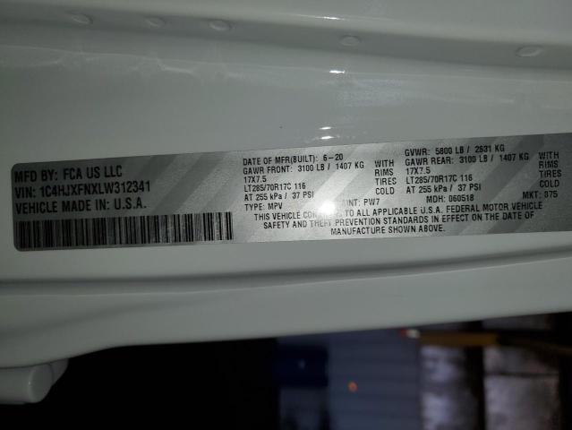 1C4HJXFNXLW312341 Jeep Wrangler Unlimited Rubicon