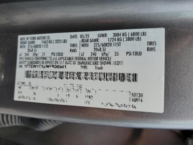 1FTEW1C52MFB06941 Ford F150 Supercrew