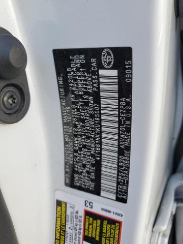 4T1B61HK1KU185007 Toyota CAMRY XSE