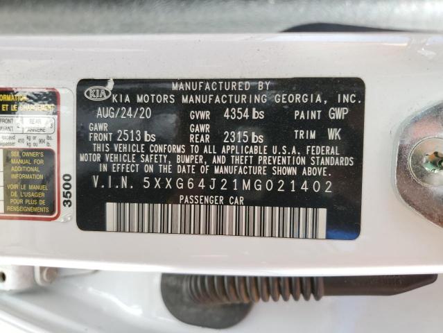 5XXG64J21MG021402 KIA K5 GT LINE