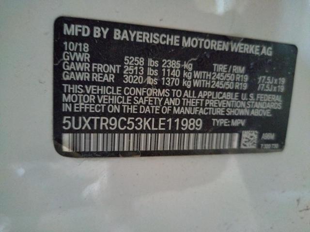 5UXTR9C53KLE11989 BMW X3 Xdrive30i