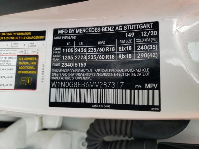 W1N0G8EB6MV287317 Mercedes-Benz Glc 300 4matic