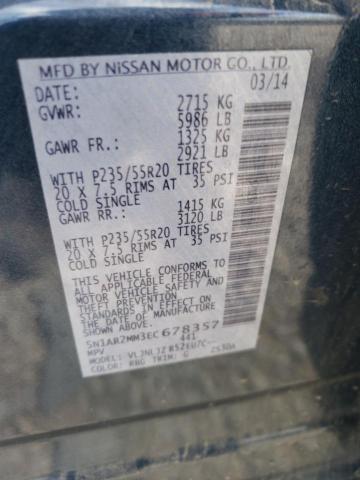 5N1AR2MM3EC678357 Nissan Pathfinder S