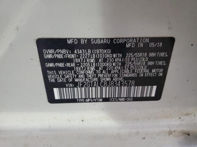 JF2GTALC8J8343578 Subaru Crosstrek Limited