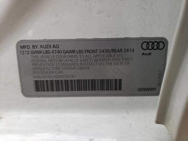 VIN WAUAFAFLXDN034267 2013 Audi A4, Premium no.12