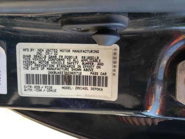 1NXBU4EE7AZ365712 | 2010 Toyota corolla base