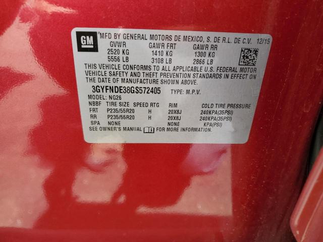 3GYFNDE38GS572405 Cadillac Srx Premium Collection