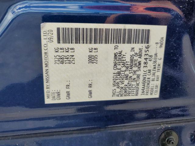 2020 NISSAN MAXIMA SL - 1N4AA6DV1LC384356