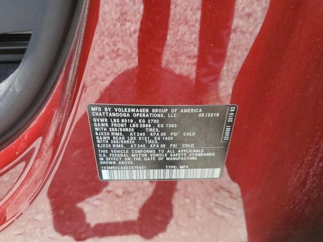 2019 VOLKSWAGEN ATLAS SEL - 1V2MR2CA2KC575501