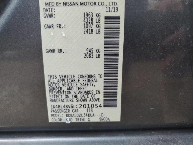 1N4BL4BV6LC201054 Nissan ALTIMA S