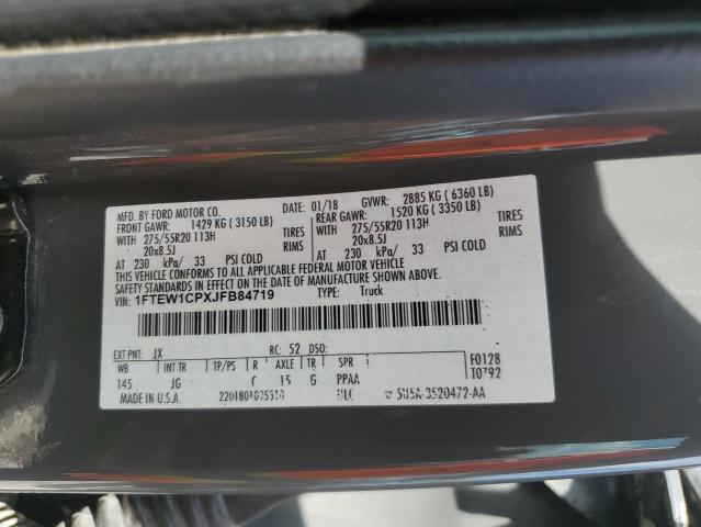 1FTEW1CPXJFB84719 Ford F150 Supercrew