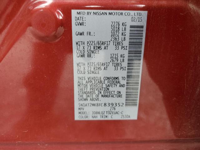 5N1AT2MK8FC839352 Nissan ROGUE S