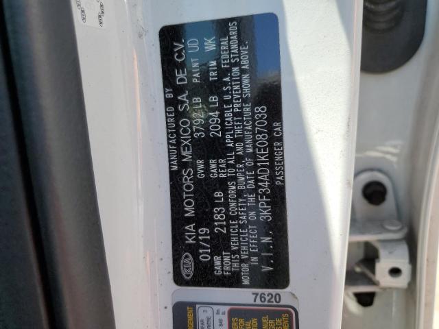 3KPF34AD1KE087038 KIA Forte Gt Line