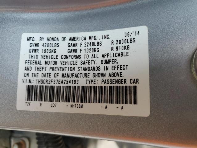1HGCR2F37EA254193 | 2014 HONDA ACCORD LX