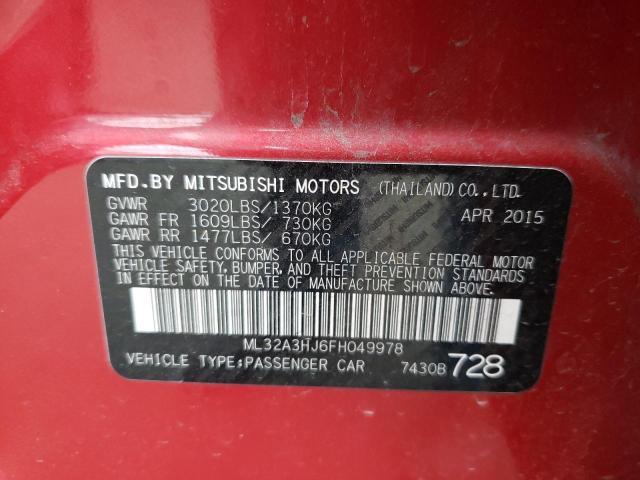 ML32A3HJ6FH049978 Mitsubishi MIRAGE DE