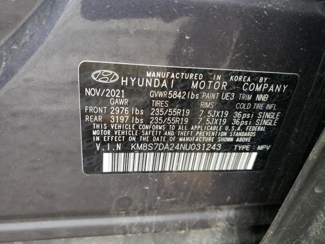 2022 HYUNDAI SANTA FE L - KM8S7DA24NU031243