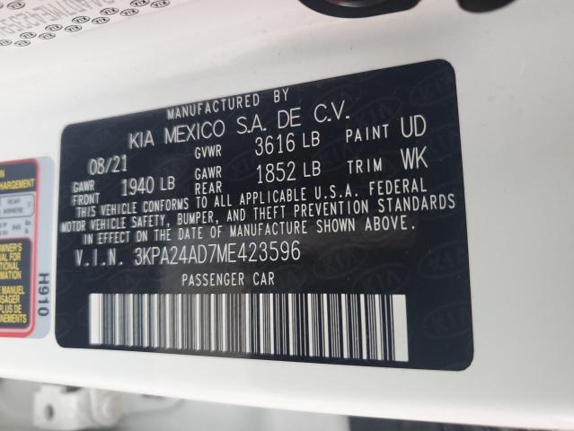 3KPA24AD7ME423596 KIA RIO LX