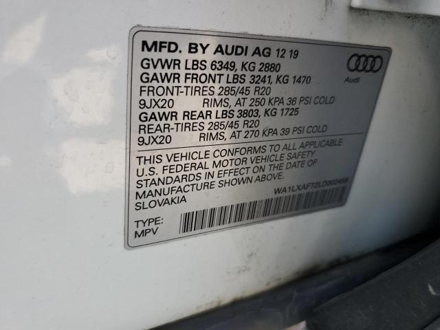 VIN WA1LXAF72LD002455 2020 Audi Q7, Premium Plus no.12