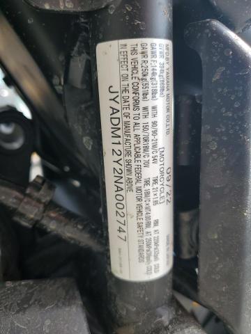 2022 YAMAHA XTZ690 JYADM12Y2NA002747