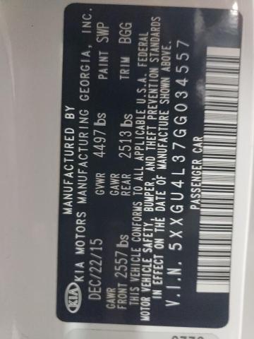 5XXGU4L37GG034557 KIA OPTIMA EX