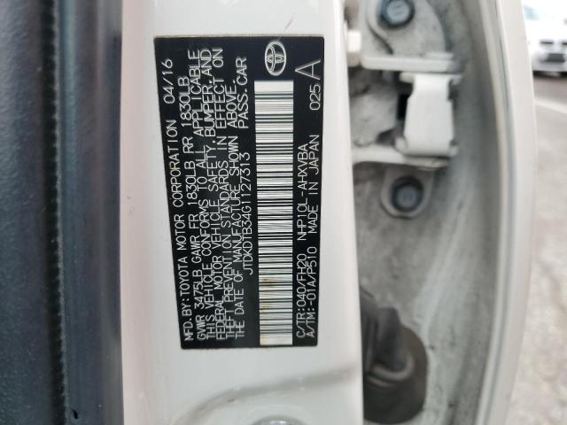 JTDKDTB34G1127313 Toyota PRIUS C
