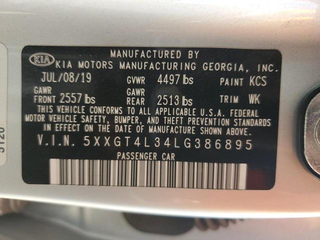 5XXGT4L34LG386895 KIA Optima Lx