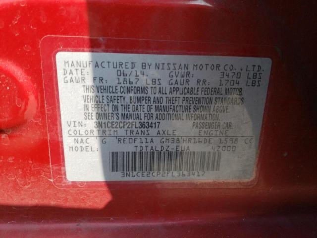 3N1CE2CP2FL363417 Nissan Versa Note S
