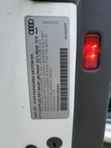 2016 AUDI TT TRUC5AFVXG1006244