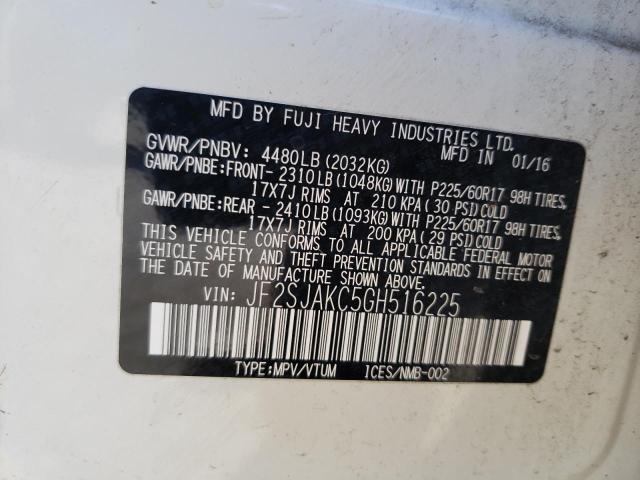 JF2SJAKC5GH516225 Subaru Forester 2.5i Limited