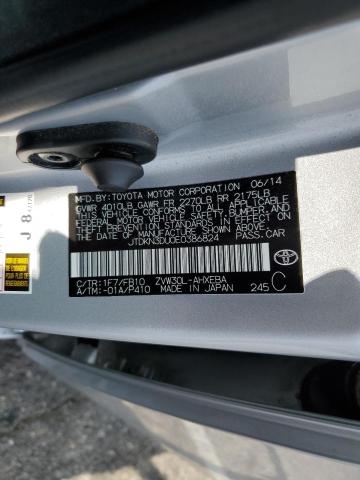 JTDKN3DU0E0386824 Toyota PRIUS