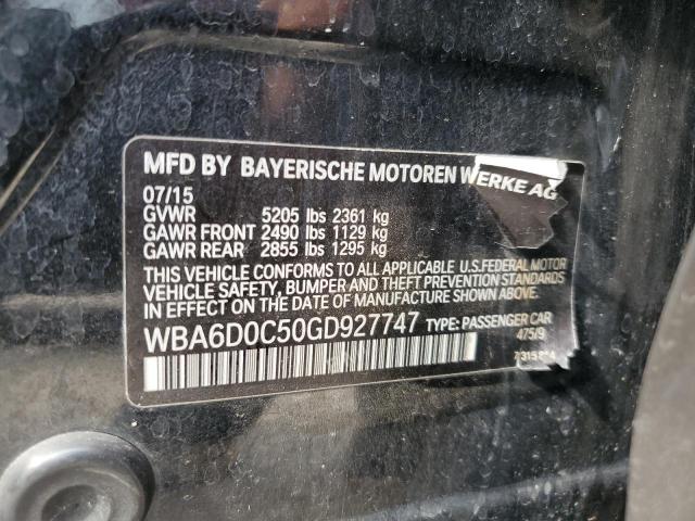 2016 BMW 640 I GRAN - WBA6D0C50GD927747