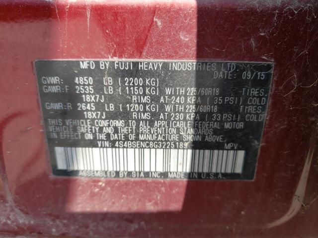 4S4BSENC8G3225189 Subaru Outback 3.6r Limited