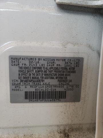 3N1AB7AP3JL628791 Nissan SENTRA S