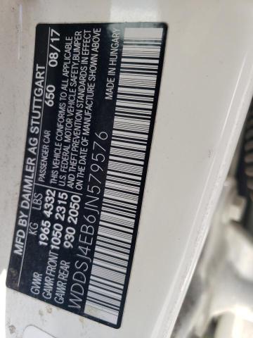 WDDSJ4EB6JN579576 Mercedes-Benz CLA 250